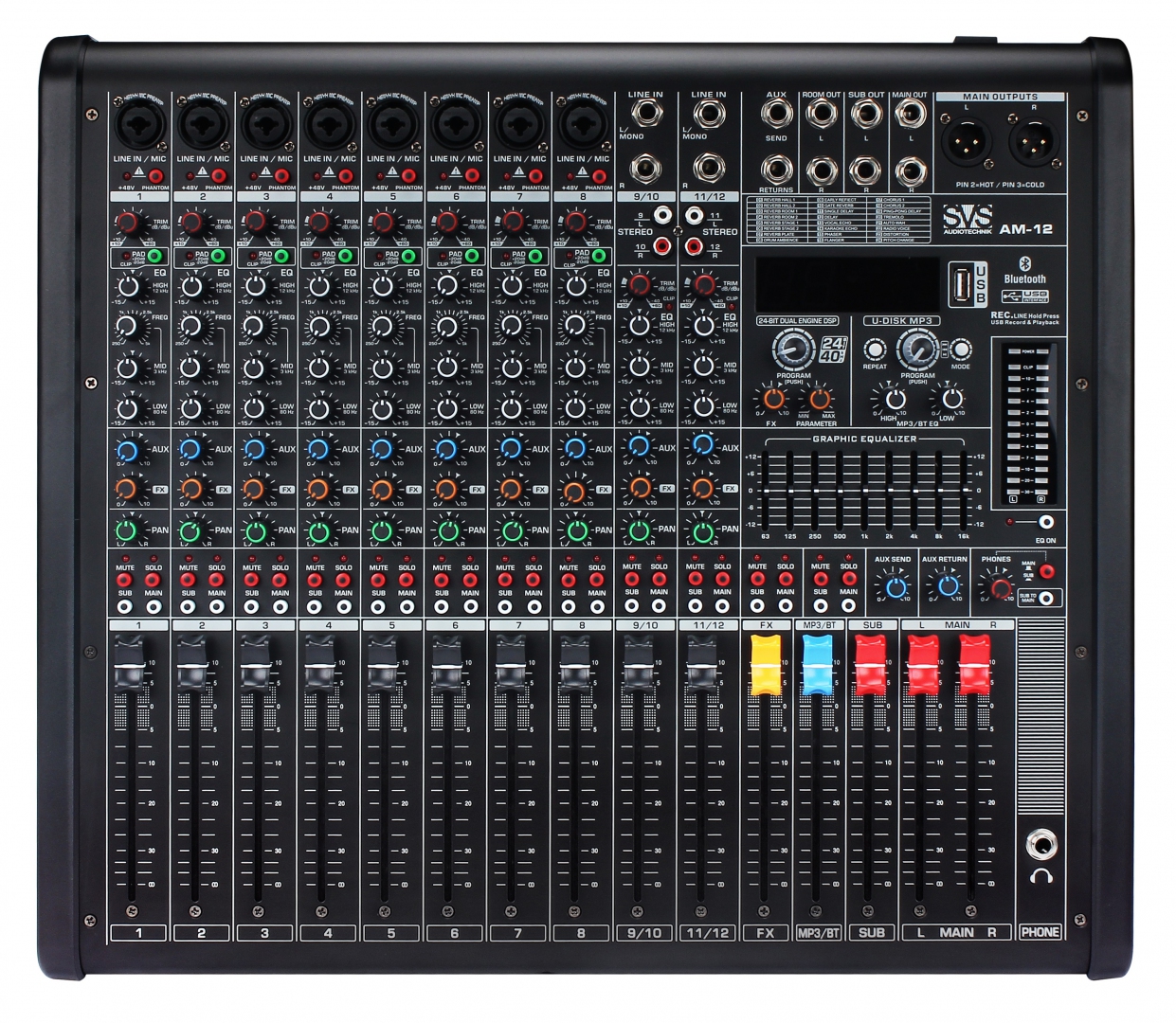 SVS Audiotechnik mixers AM-12 Микшерный пульт аналоговый, 12-канальный в Красноярске
